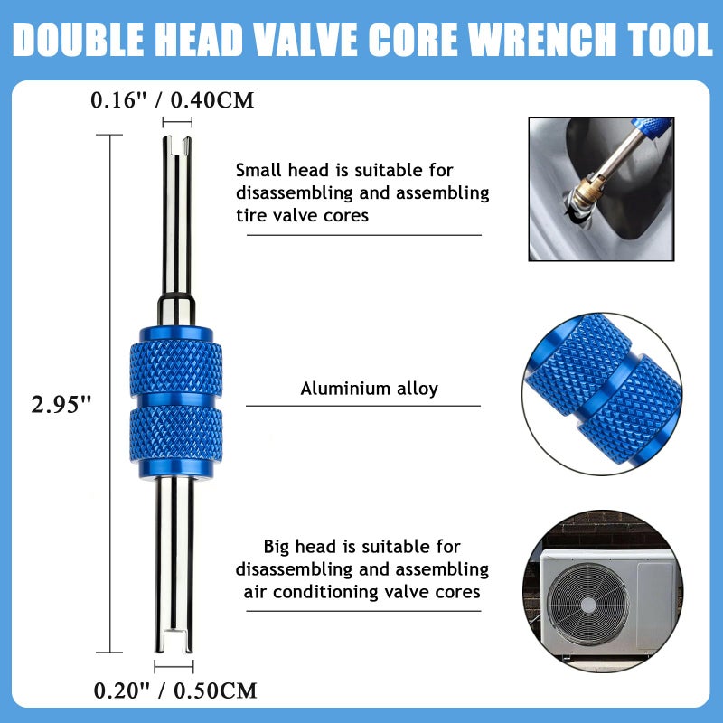 ROSY PIXEL Diking R134a R12 A/C HVAC Air Conditioner Schrader Valve Stem Core Remover Tool (102Pcs) - Image 5